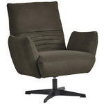 SESSEL in Teddystoff Dunkelbraun  - Dunkelbraun/Schwarz, Design, Textil/Metall (60/94/86cm) - Dieter Knoll