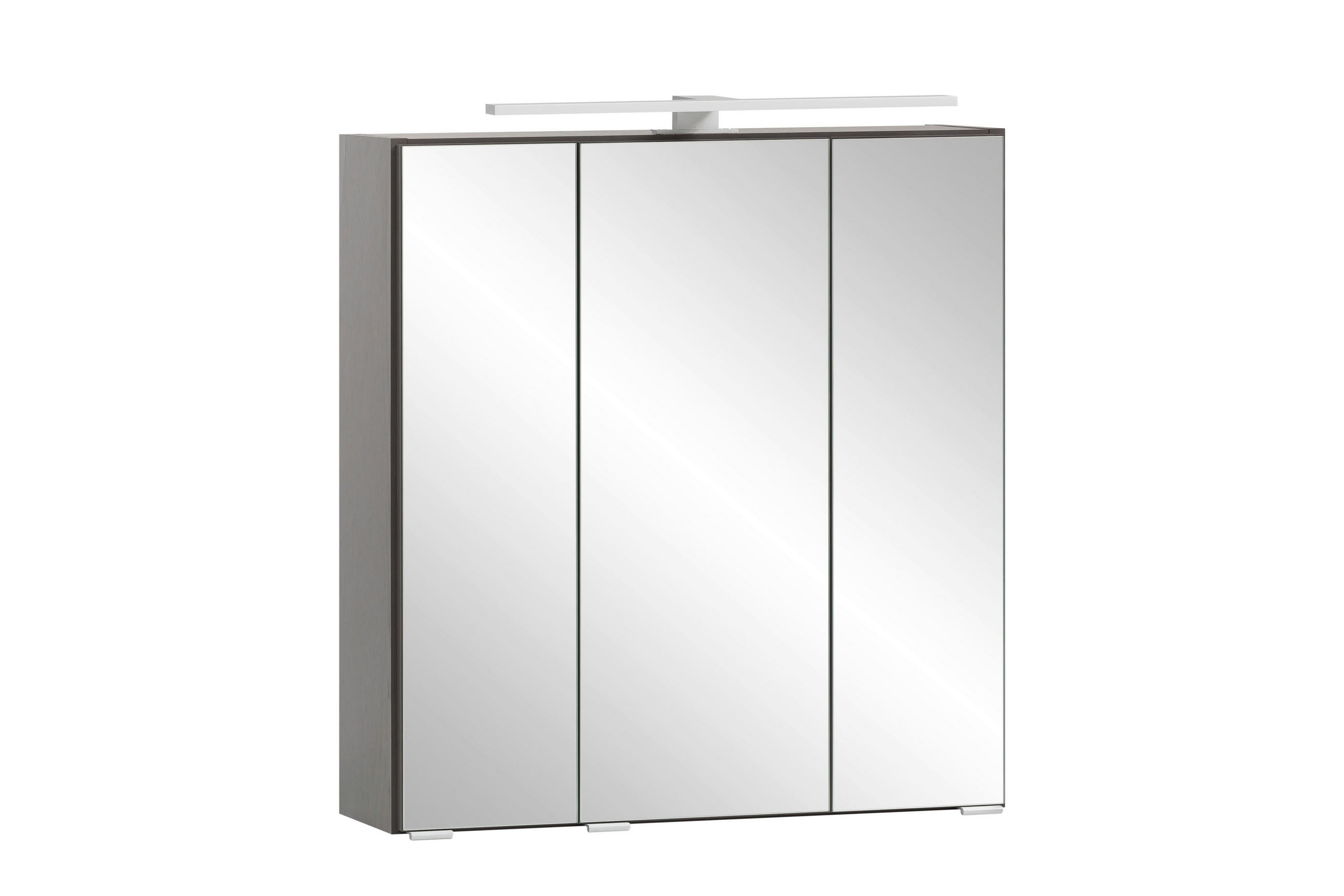 SPIEGELSCHRANK 60/64/20 cm - Graphitfarben, Natur, Glas/Holzwerkstoff (60/64/20cm) - Xora