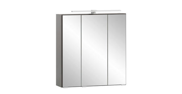 SPIEGELSCHRANK 60/64/20 cm  - Graphitfarben, Natur, Glas/Holzwerkstoff (60/64/20cm) - Xora