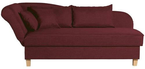 RÉCAMIERE Rot Flachgewebe  - Buchefarben/Rot, Design, Holz/Textil (190/82/88cm) - Max Winzer