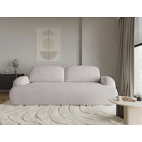 3-SITZER-SOFA Sevilla Plus Bouclé Beige  - Beige/Schwarz, Design, Kunststoff/Textil (256/93/120cm) - MID.YOU