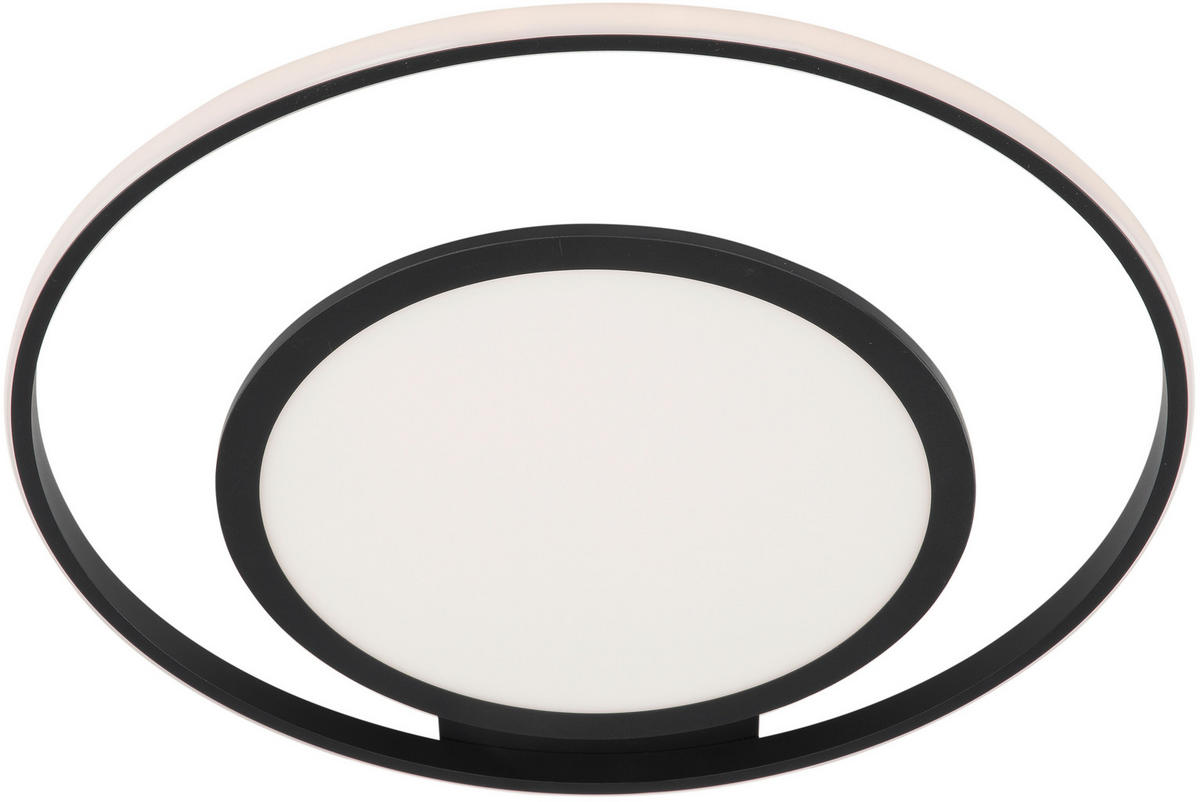 LED-DECKENLEUCHTE 55/54/10 cm    - Schwarz/Weiß, Trend, Kunststoff/Metall (55/54/10cm) - Novel