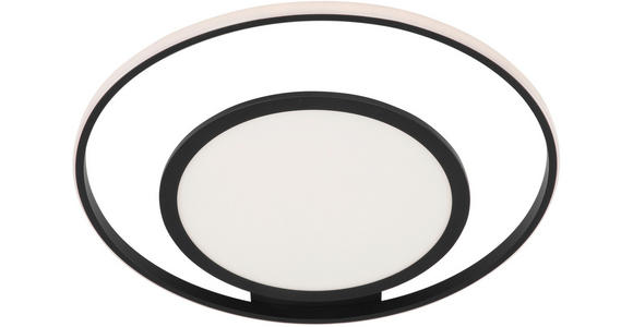 LED-DECKENLEUCHTE 55/54/10 cm - Schwarz/Weiß, Trend, Kunststoff/Metall (55/54/10cm) - Novel