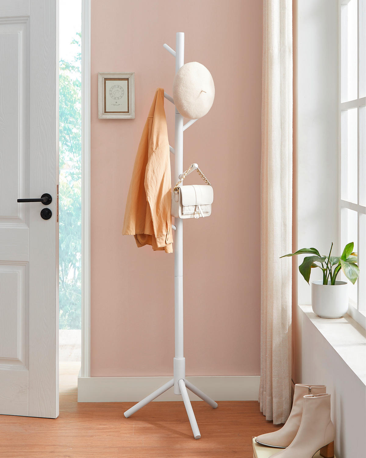 KLEIDERSTÄNDER in Weiß 47/175/47 cm   - Weiß, Trend, Holzwerkstoff (47/175/47cm) - Boxxx