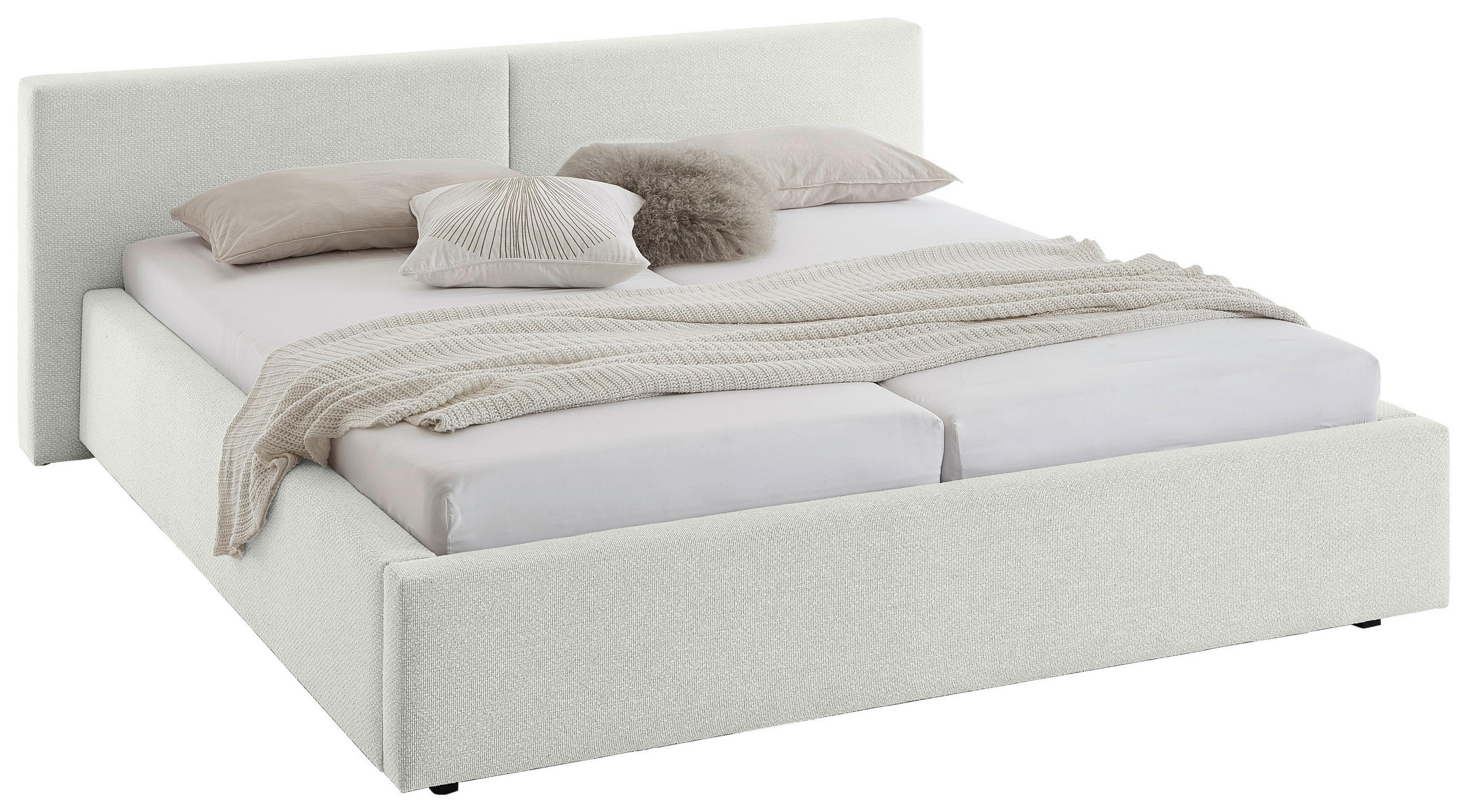 POLSTERBETT 180/200 cm  in Weiss  - Weiss, Basics, Textil (180/200cm) - Boxxx