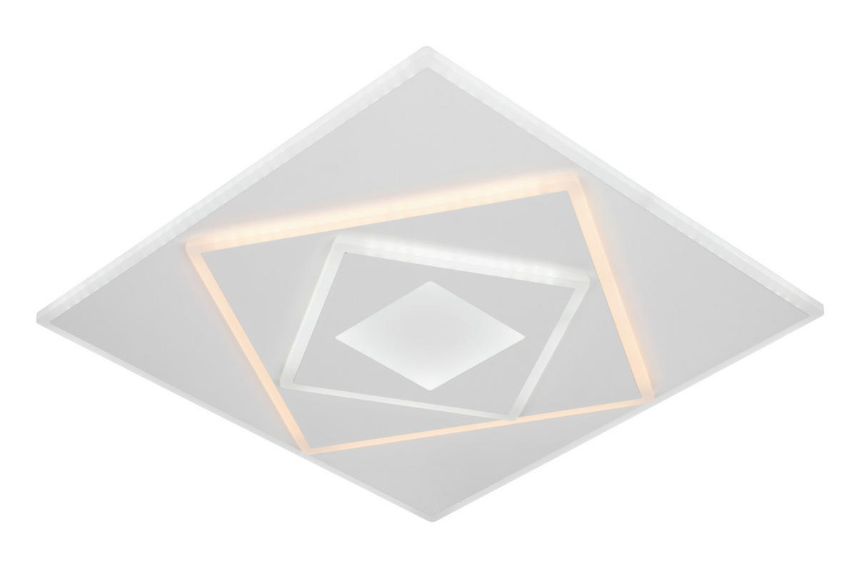 LED-DECKENLEUCHTE 47,7/47,7/6 cm   - Weiß, Basics, Kunststoff/Metall (47,7/47,7/6cm) - Novel