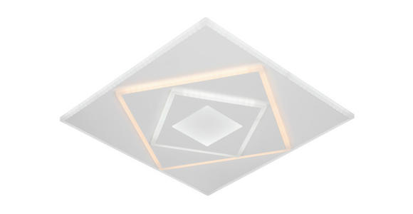 LED-DECKENLEUCHTE 47,7/47,7/6 cm - Weiß, Basics, Kunststoff/Metall (47,7/47,7/6cm) - Novel