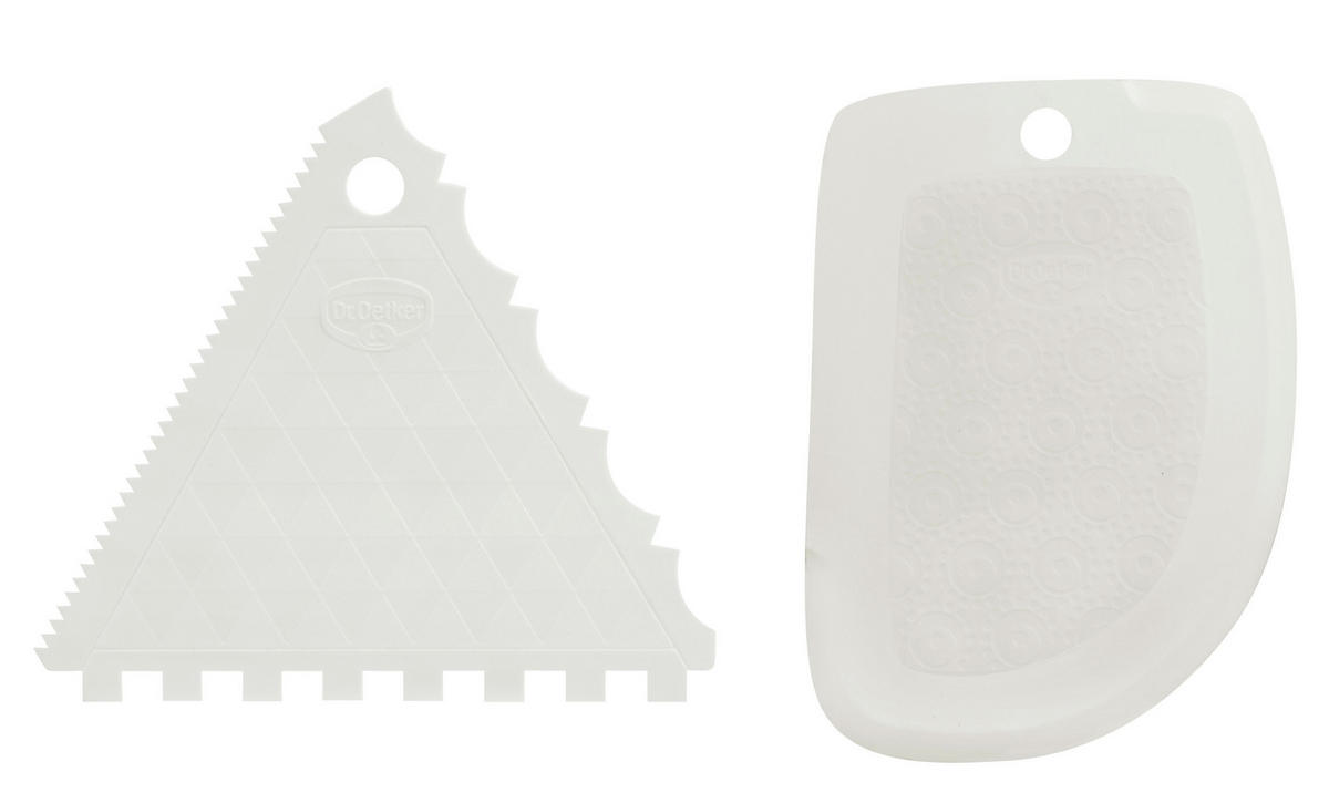 TEIGSCHABER-SET - Weiß, Basics, Kunststoff (12,5cm) - Dr.Oetker