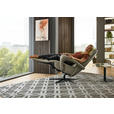 RELAXSESSEL in Leder Greige  - Greige/Schwarz, Design, Leder/Metall (76/110/86cm) - Dieter Knoll