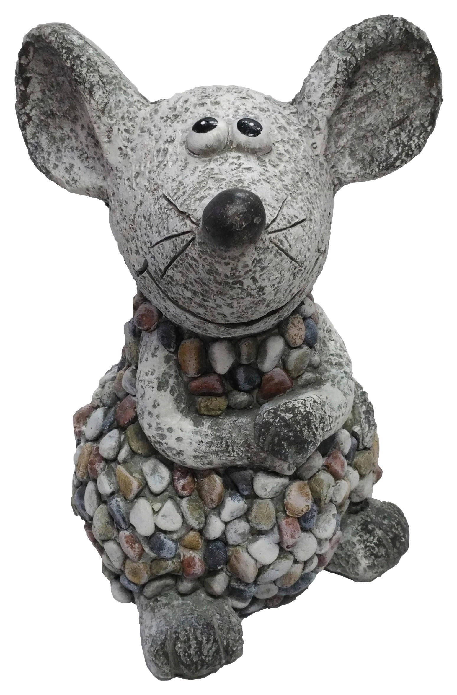 MIŠ DEKORATIVNI - siva/smeđa, Basics, kamen (21/20/31cm)