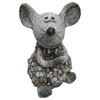 MIŠ DEKORATIVNI - siva/smeđa, Basics, kamen (21/20/31cm)