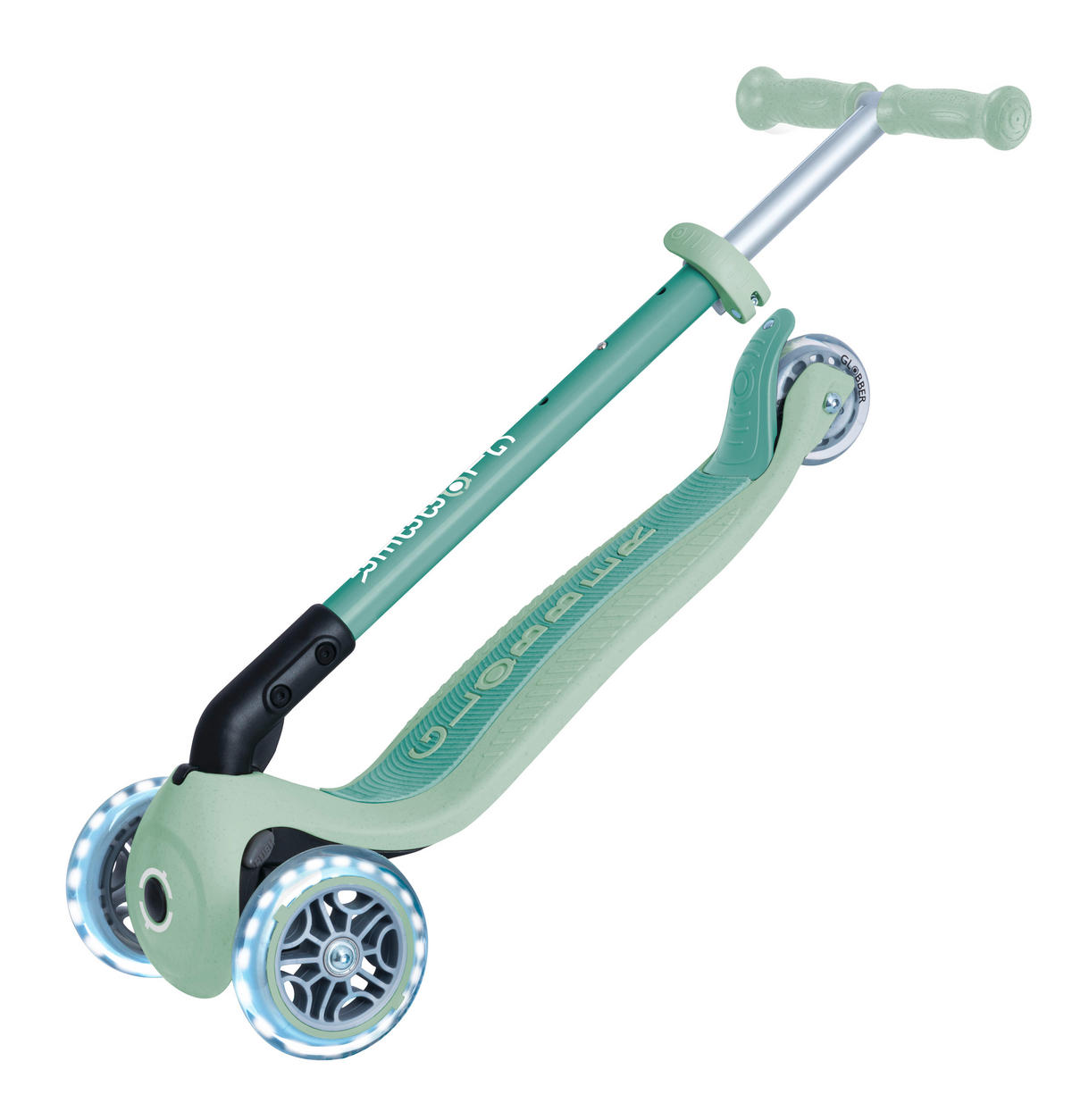 SCOOTER PRIMO FOLDABLE LIGHTS ECO  - Pastellgrün, LIFESTYLE, Kunststoff/Metall (57,5/28/77,5cm) - GLOBBER