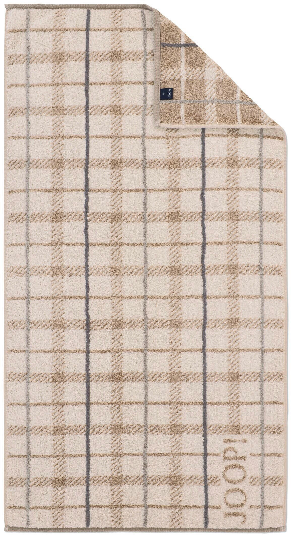 DUSCHTUCH Contour Checked 80/150 cm  - Beige/Creme, Design, Textil (80/150cm) - Joop!
