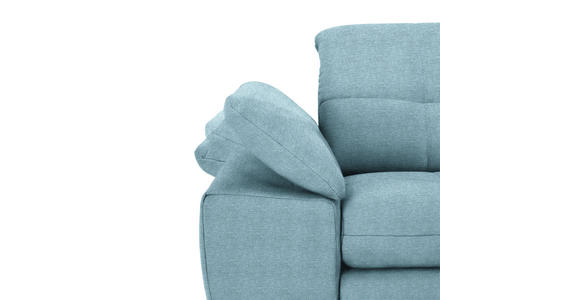 ECKSOFA  in Webstoff Hellblau  265/180 cm  - Schwarz/Hellblau, Design, Textil/Metall (265/180cm) - Carryhome
