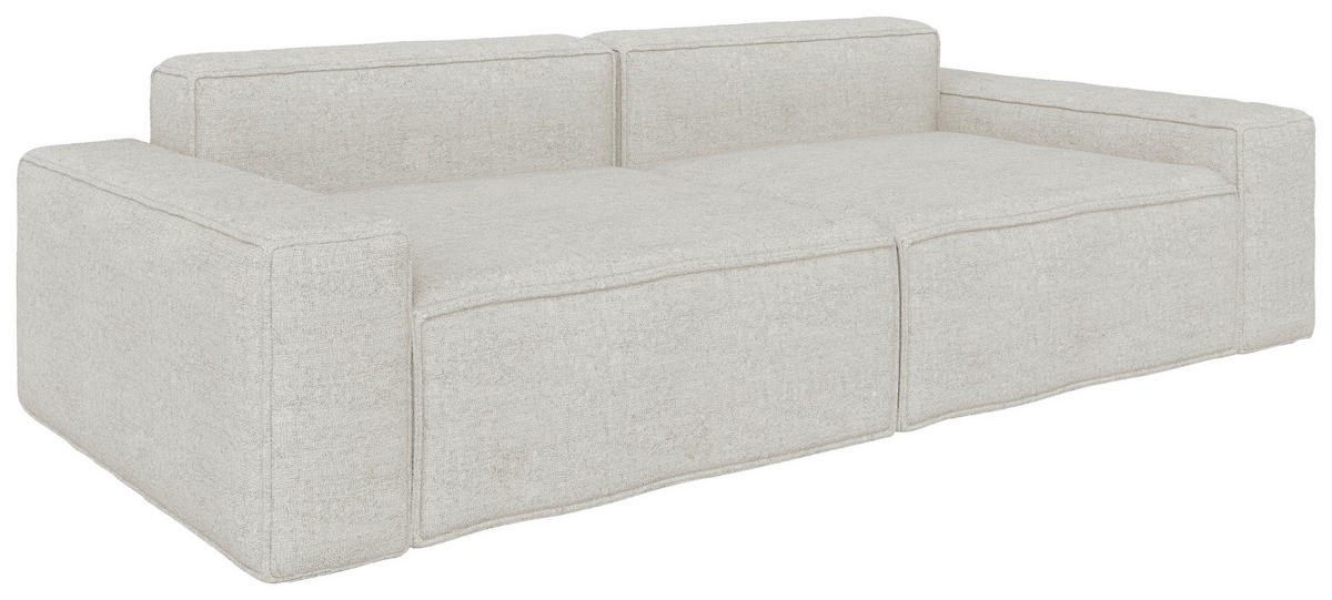 SCHLAFSOFA Webstoff Creme  - Creme/Schwarz, KONVENTIONELL, Kunststoff/Textil (256/83/115cm) - Carryhome
