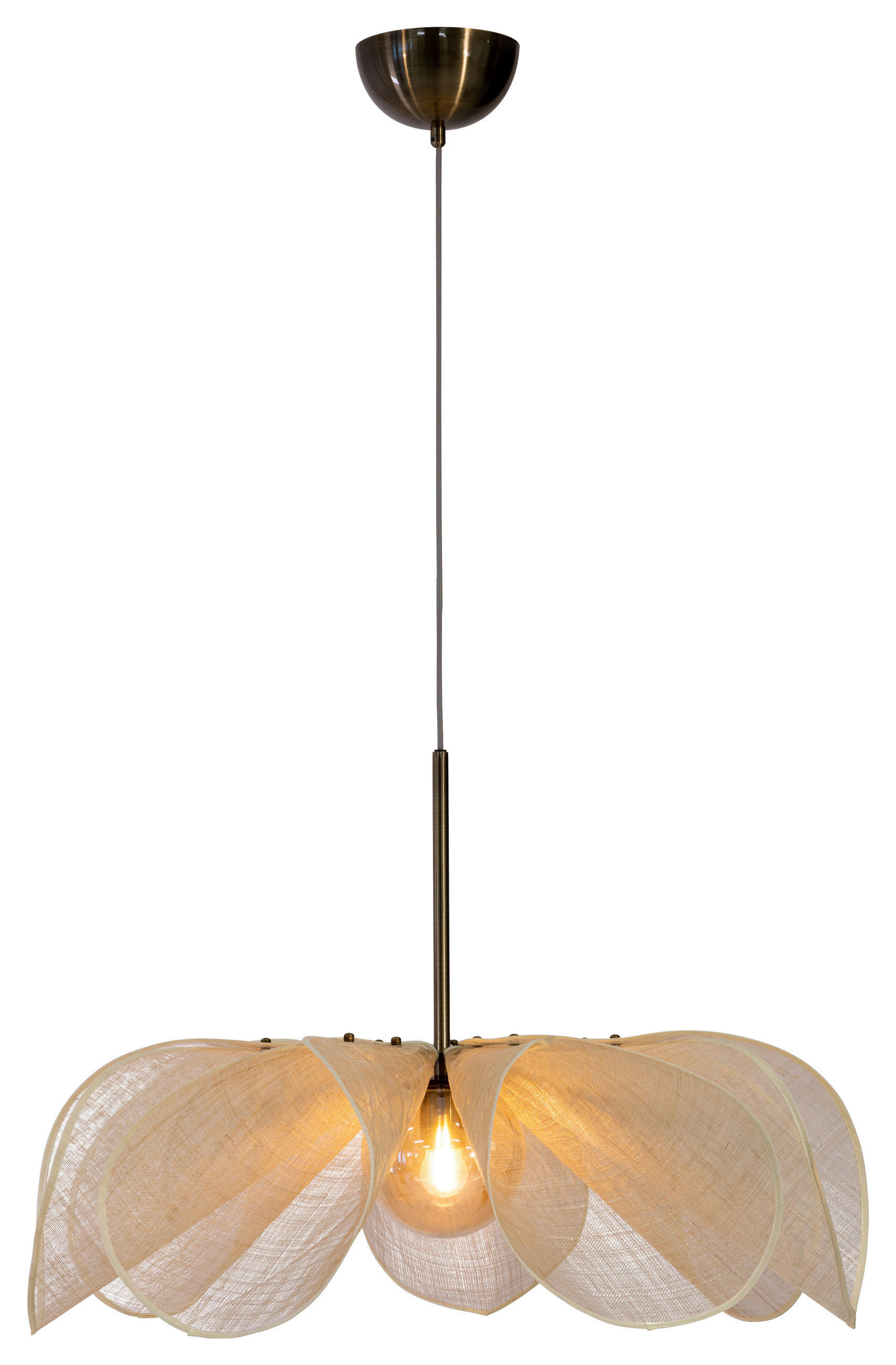 PENDELLEUCHTE STYRKA 75/60/75 cm   - Beige/Messingfarben, Basics (75/60/75cm) - Markslöjd