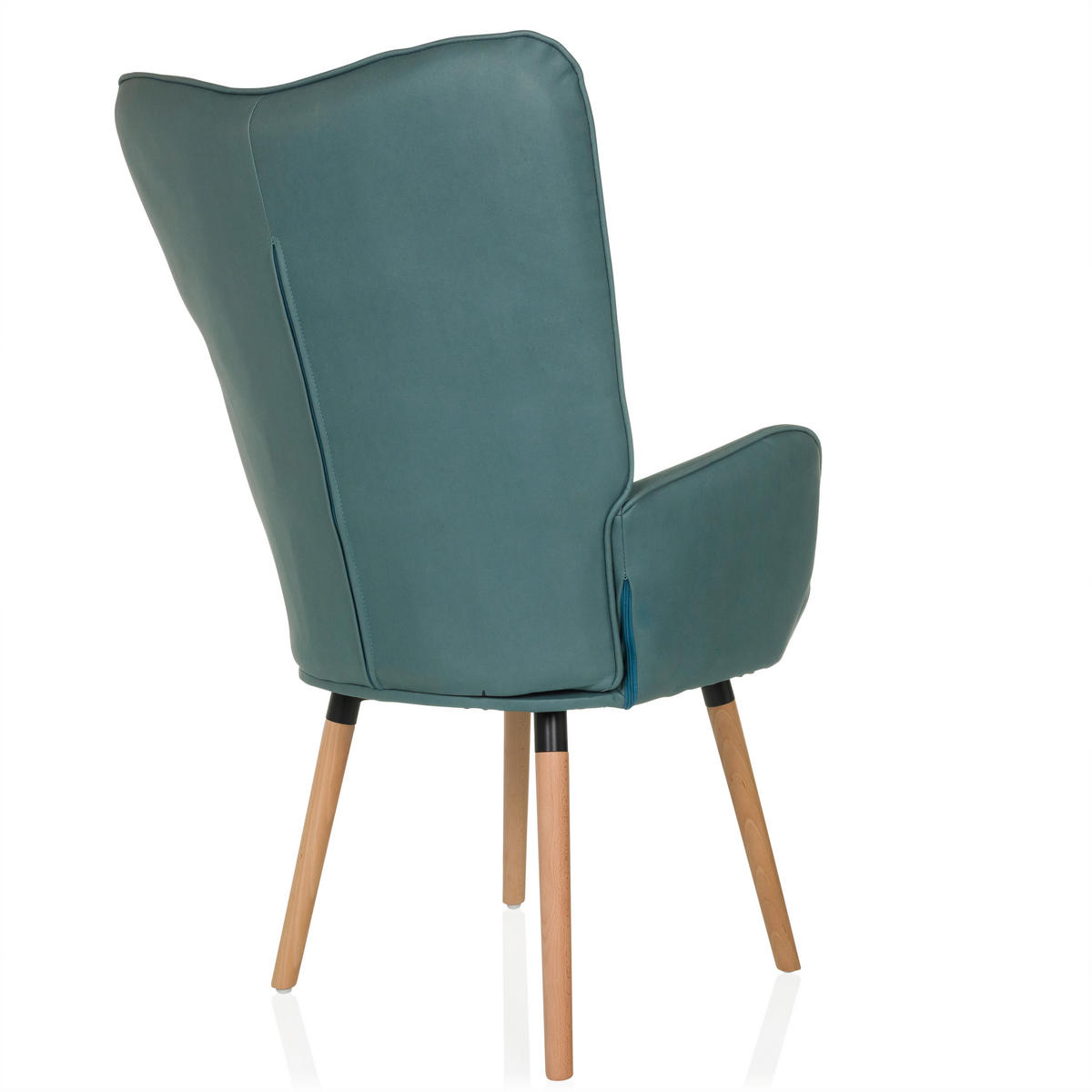 OHRENSESSEL in Velours Mintgrün  - Buchefarben/Mintgrün, MODERN, Holz/Textil (70/106/75cm) - MID.YOU