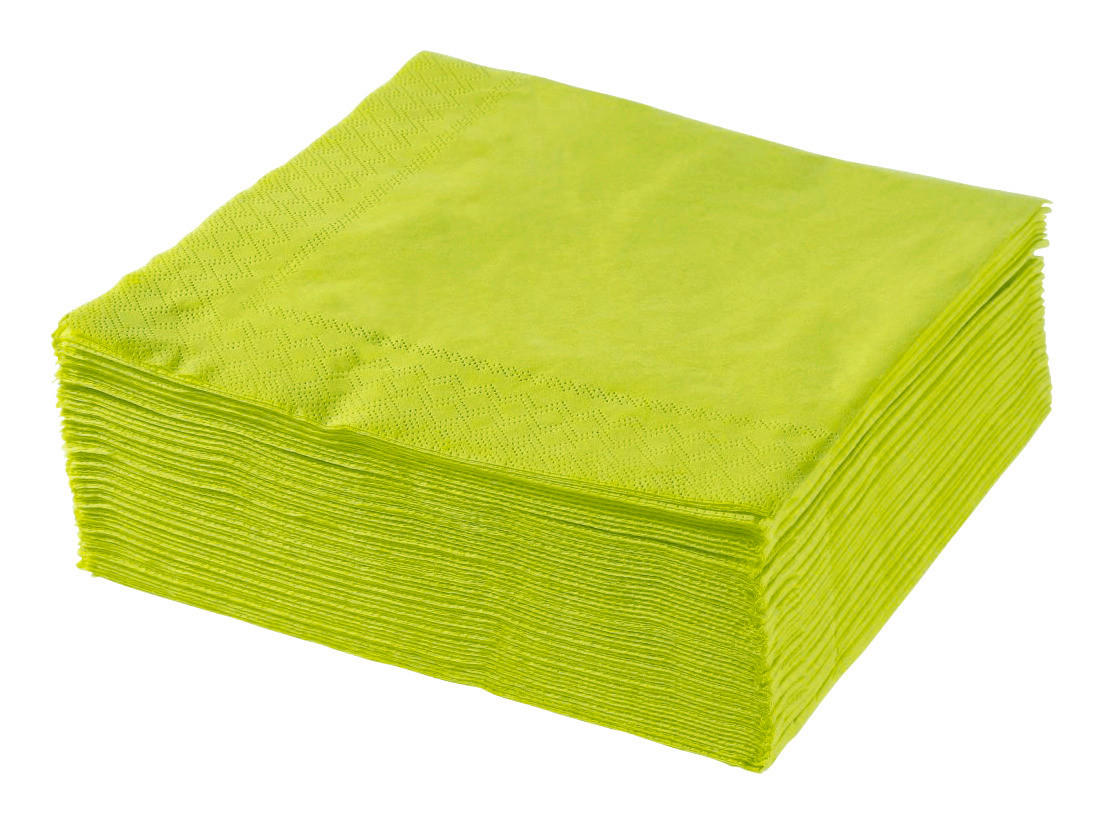 UBROUSEK 50 KS - limetková, Basics, papír (40/40cm) - Xxxlpack