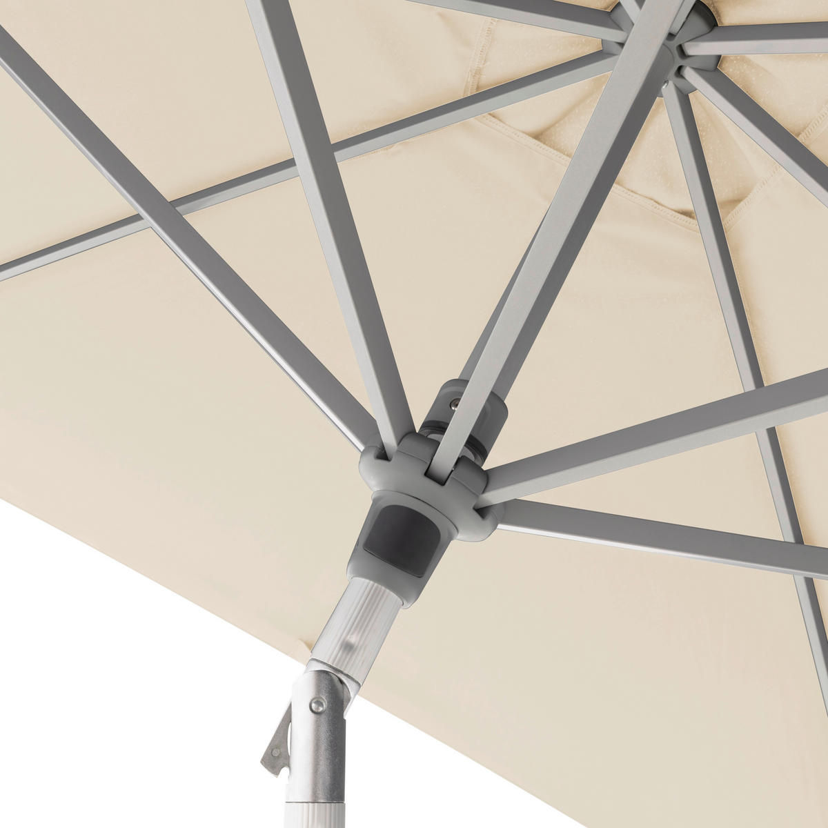 SONNENSCHIRM 240x240 cm Naturfarben  - Silberfarben/Naturfarben, KONVENTIONELL, Textil/Metall (240/240cm) - Doppler