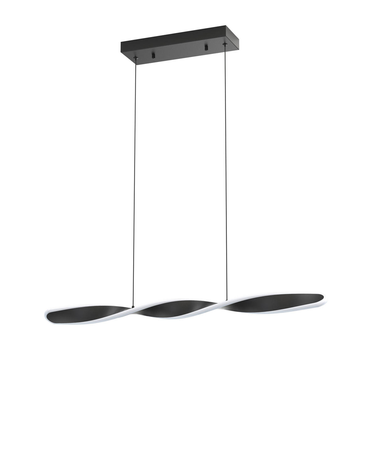 LED-HÄNGLAMPA Henderson 89/6/150 cm  - svart, Design, metall/plast (89/6/150cm) - Novel