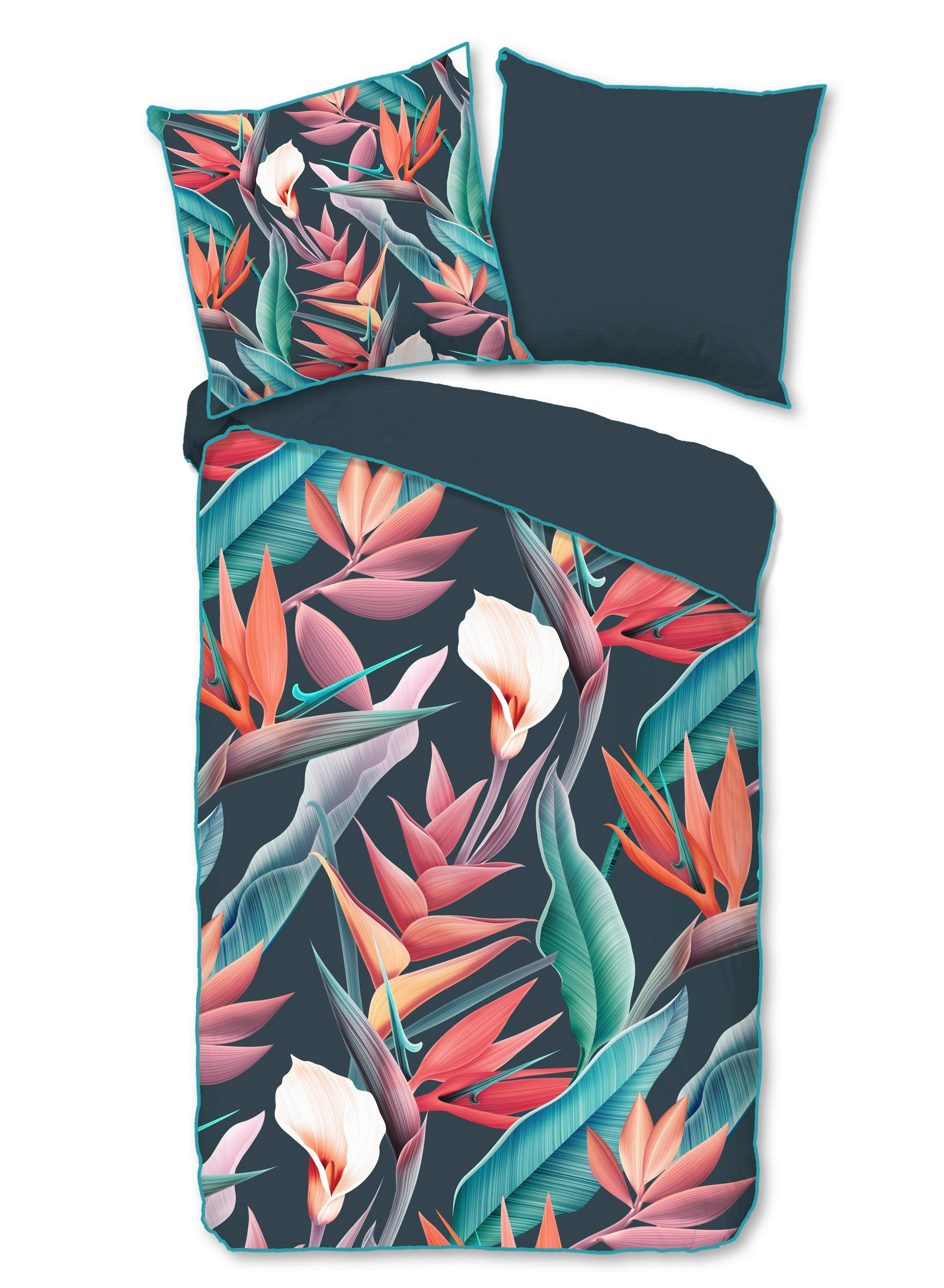 WENDEBETTWÄSCHE Chloe Satin 155/220 cm  - Multicolor, Design, Textil (155/220cm)