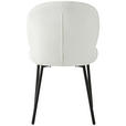 STUHL  in Eisen Leinenoptik Holz, Metall, Textil  - Schwarz/Weiß, Design, Holz/Textil (49/86/64cm) - Ambia Home