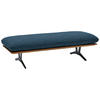 HOCKERBANK in Holz, Textil Blau  - Blau/Schwarz, Design, Holz/Textil (150/43/60cm) - Dieter Knoll