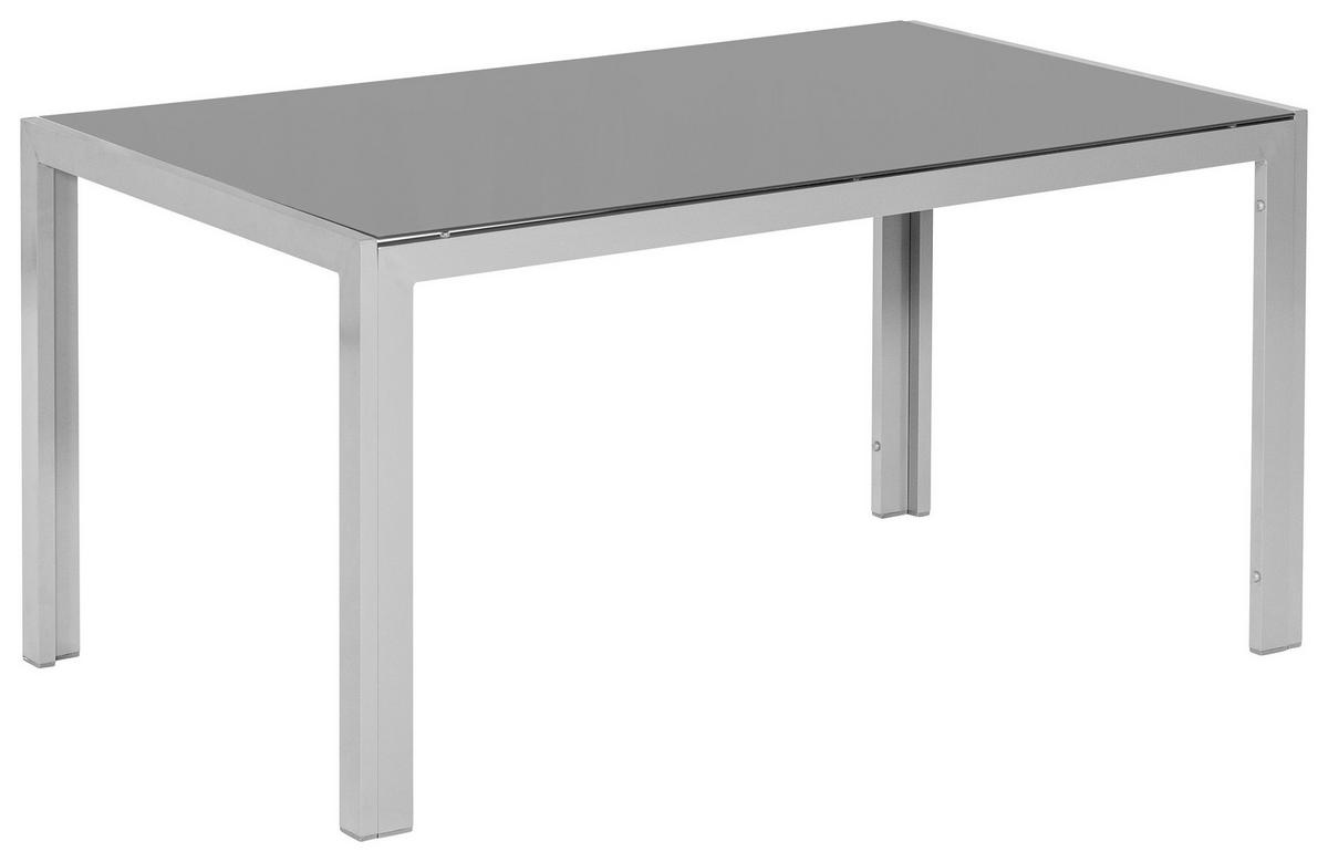 GARTENSET 5-teilig Aluminium 5-teilig  - Silberfarben/Naturfarben, MODERN, Kunststoff/Metall - Gardenson