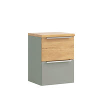 UNTERSCHRANK 40/54/35 cm   - Schilfgrün/Wildeiche, Trend, Holzwerkstoff/Metall (40/54/35cm) - Held