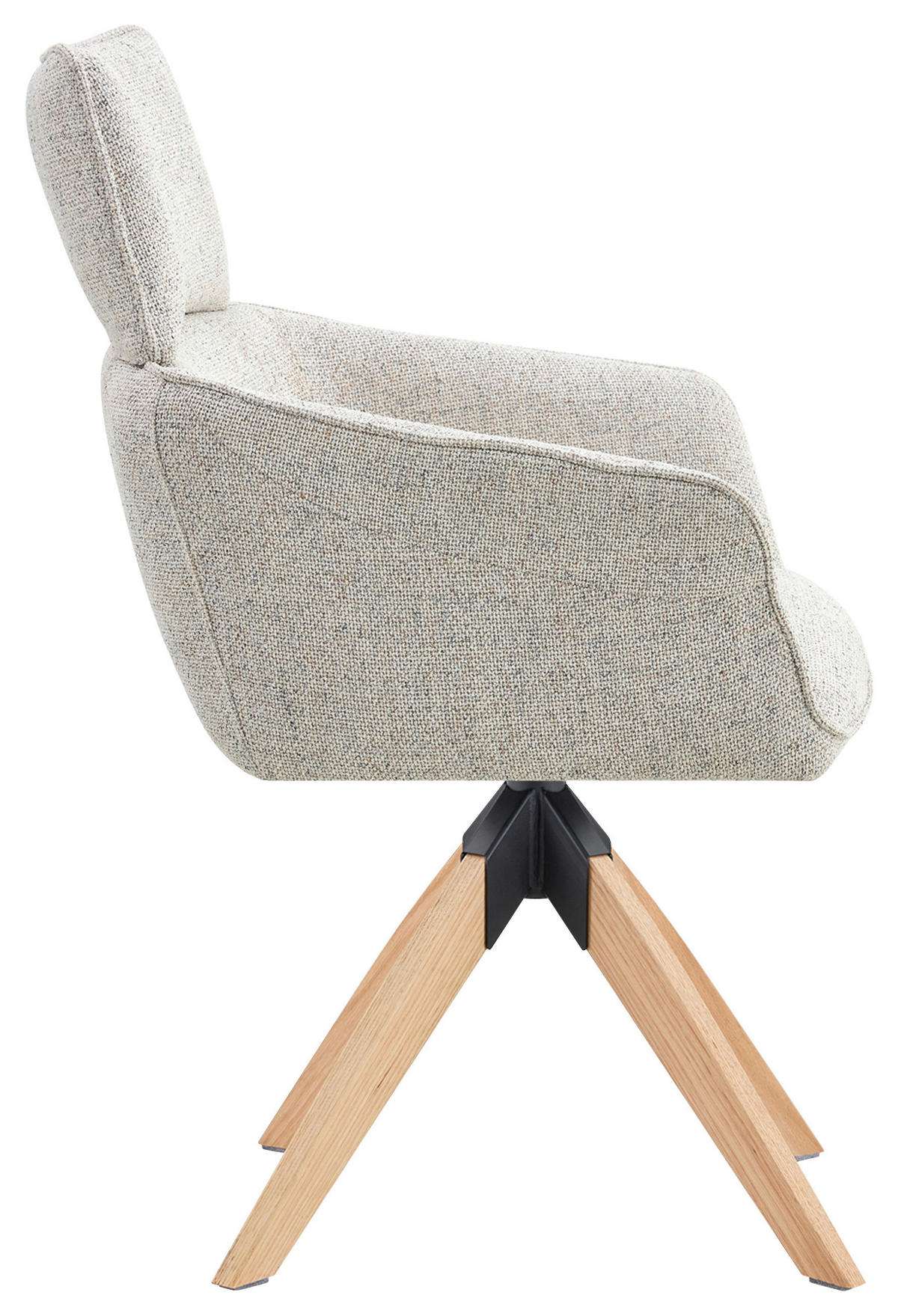 STOLICA S NASLONOM ZA RUKE  bež  drvo, metal, tekstil      - prirodne boje/bež, Konvencionalno, drvo/metal (60/94/67cm) - Livetastic