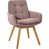 ARMLEHNSTUHL  in Cord  - Eichefarben/Altrosa, Design, Holz/Textil (63/90/69cm) - Johann Jakob
