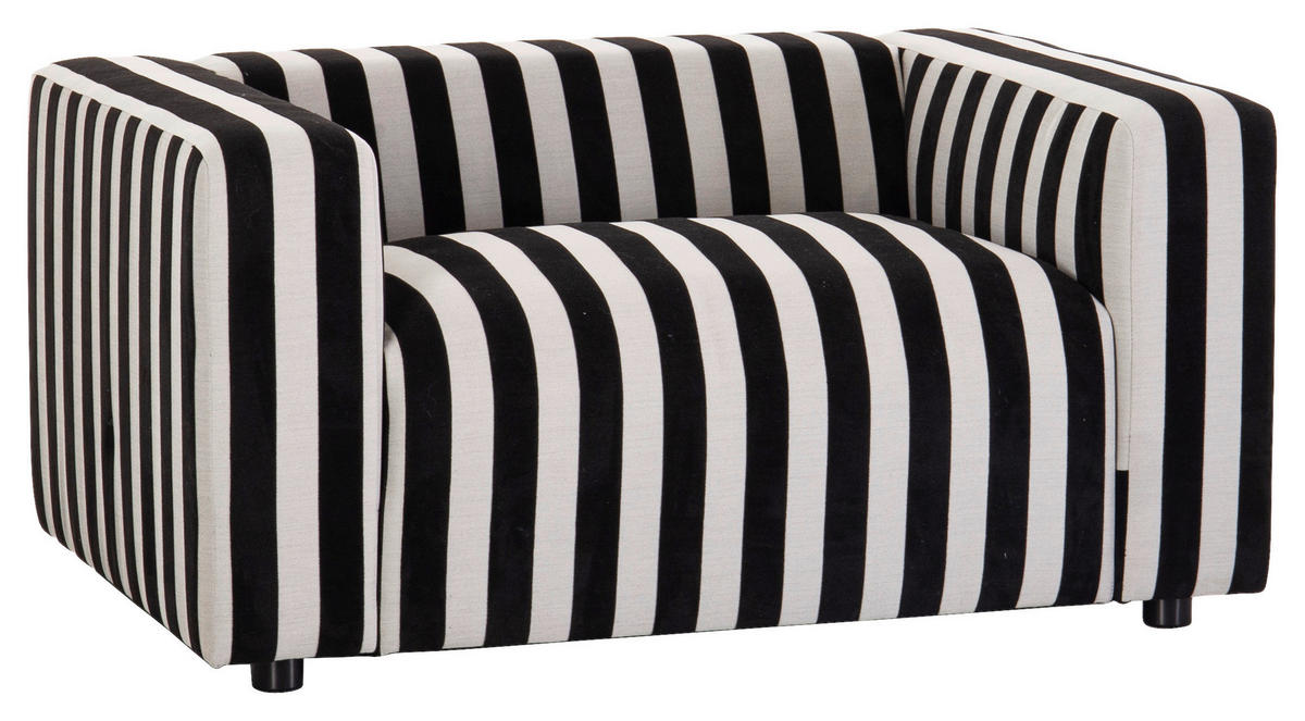 SESSEL in Webstoff Schwarz, Weiß  - Schwarz/Weiß, Design, Kunststoff/Textil (129/66/95cm) - Livetastic