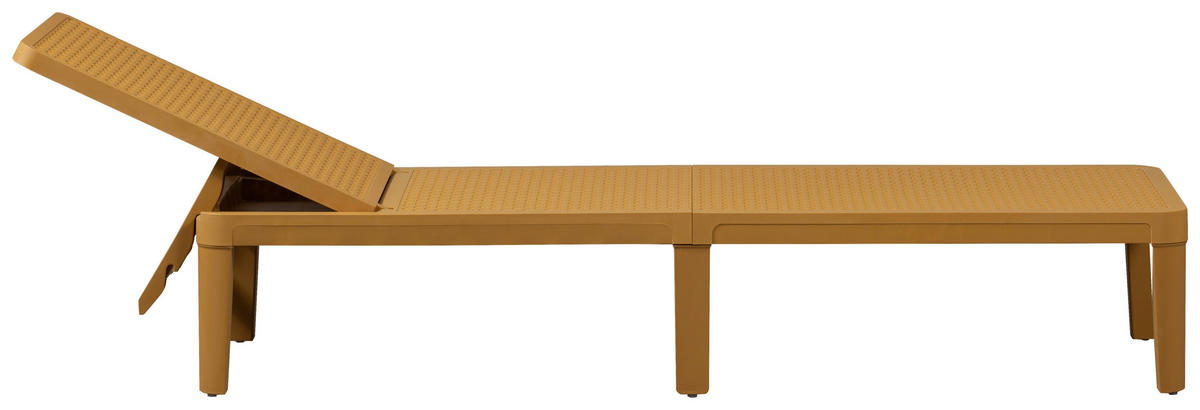 GARTENLIEGE 55/29/191 cm  - Gelb, Design, Kunststoff (55/29/191cm) - Gardenson