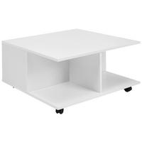 COUCHTISCH 70/70/36,5 cm quadratisch Weiß  - Weiß, MODERN, Holzwerkstoff/Kunststoff (70/70/36,5cm) - MID.YOU