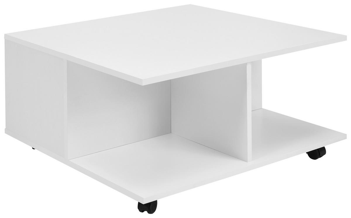 COUCHTISCH 70/70/36,5 cm quadratisch Weiß  - Weiß, MODERN, Holzwerkstoff/Kunststoff (70/70/36,5cm) - MID.YOU