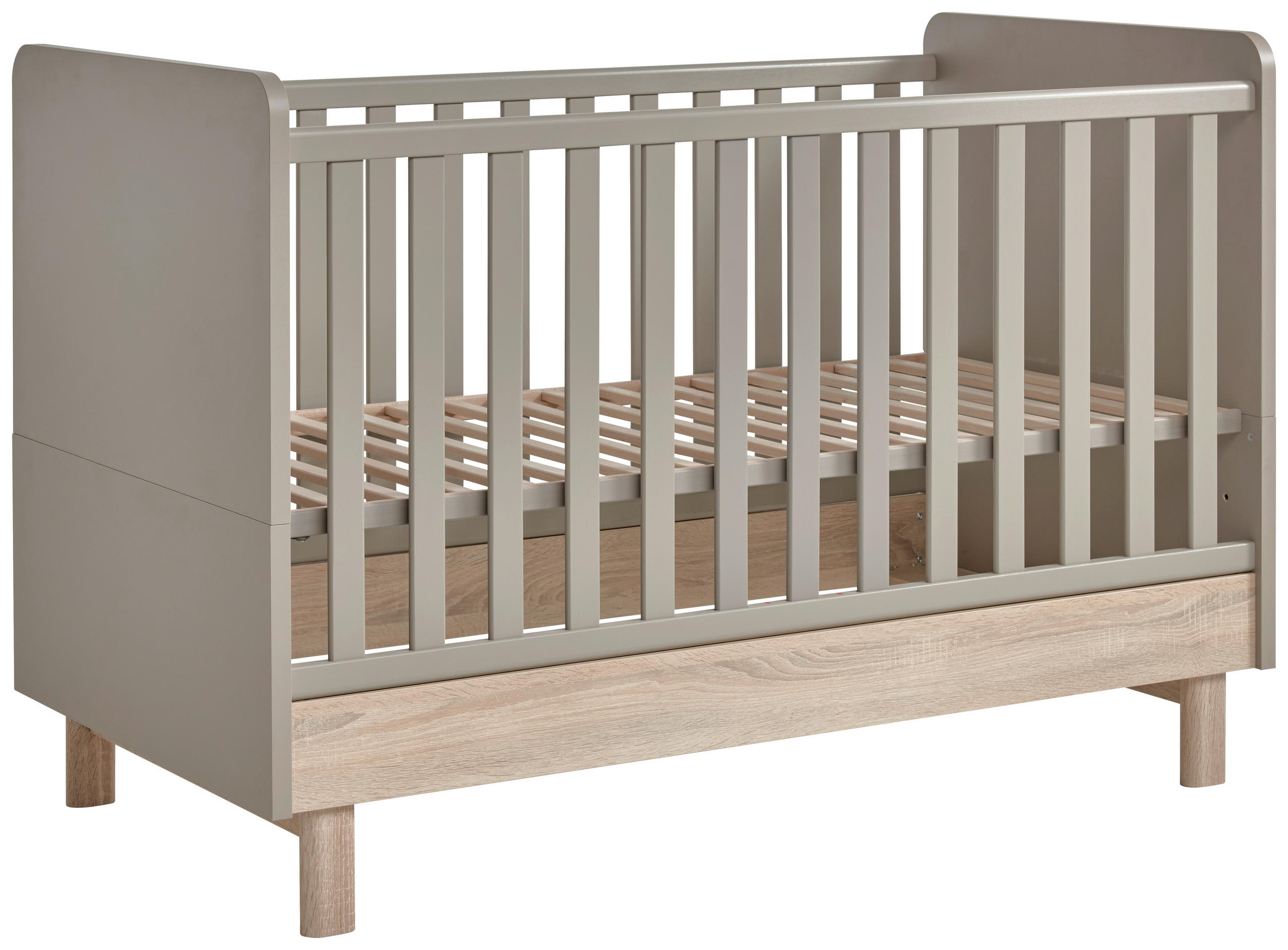 GITTERBETT Nomi 140/70 cm  - Taupe/Sonoma Eiche, Trend, Holzwerkstoff (140/70cm) - Jimmylee