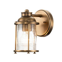 BADEZIMMER-WANDLEUCHTE - Messingfarben, Konventionell, Glas/Metall (20,6/12,7/16,9cm) - Elstead Lighting