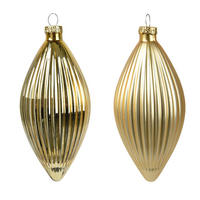 ORNAMENTE BRAD DE CRĂCIUN - auriu, Basics, sticlă (6,00/6,00/13,00cm) - X-Mas