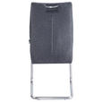SCHWINGSTUHL  in Edelstahl Webstoff, Mikrofaser  - Edelstahlfarben/Grau, Design, Textil/Metall (44/97/60cm) - Carryhome
