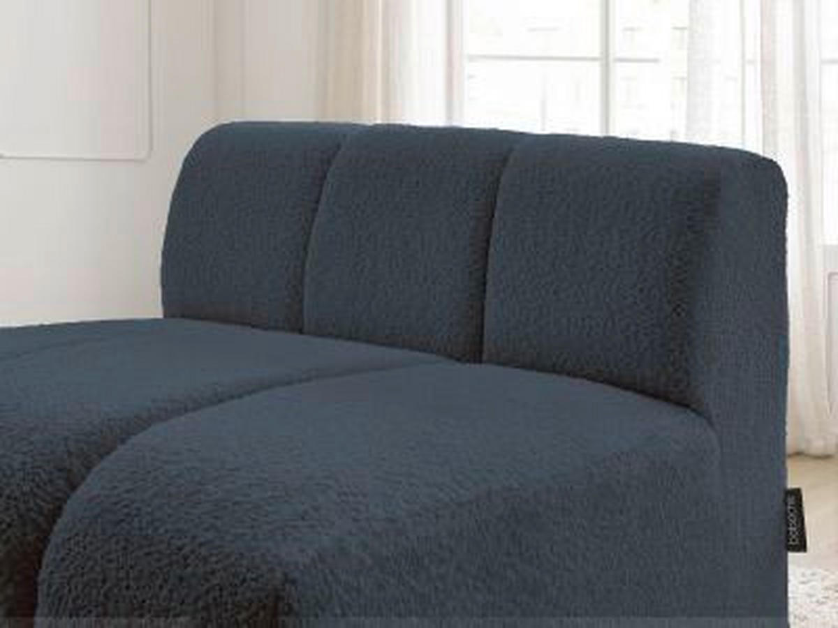 SOFAELEMENT ANNECY Bouclé Dunkelblau  - Schwarz/Dunkelblau, MODERN, Kunststoff/Textil (91/72/91cm)