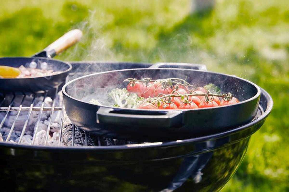 GRILLPFANNE  - Schwarz, Basics, Metall (28cm)