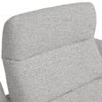 ECKSOFA in Chenille, Flachgewebe Ecru  165/318 cm  - Ecru/Schwarz, Design, Textil/Metall (165/318cm) - Xora