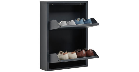 SCHUHKIPPER in 50/70,5/15 cm - Anthrazit, Basics, Metall (50/70,5/15cm) - Carryhome