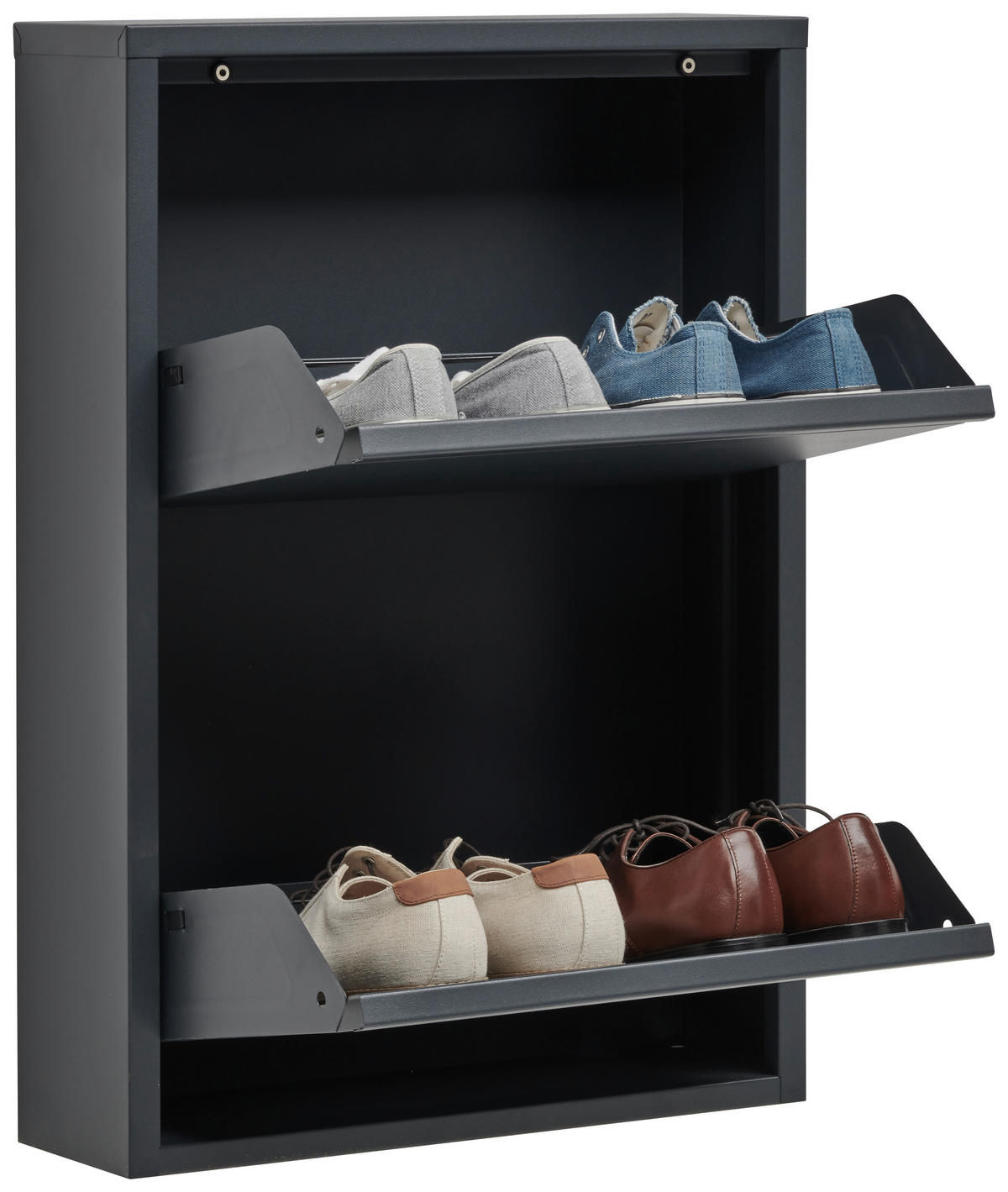 OMARA Z LOPUTAMI ZA ČEVLJE antracit - antracit, Basics, kovina (50/70,5/15cm) - Carryhome