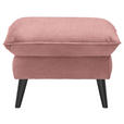 HOCKER in Textil Rosa  - Schwarz/Rosa, Design, Holz/Textil (63/44/63cm) - Carryhome