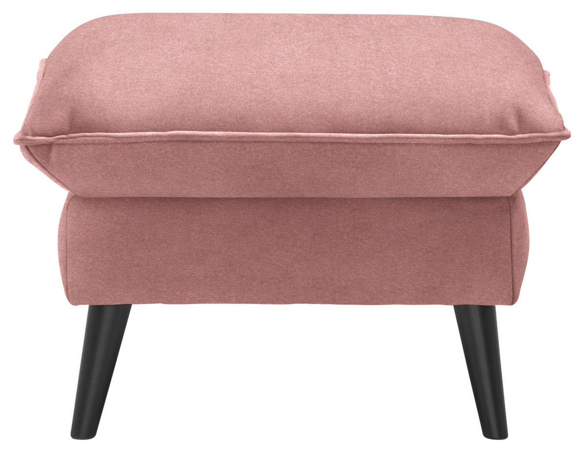 HOCKER in Textil Rosa  - Schwarz/Rosa, Design, Holz/Textil (63/44/63cm) - Carryhome