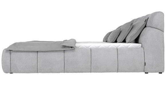 POLSTERBETT 180/200 cm in Hellgrau - Hellgrau/Schwarz, Design, Kunststoff/Textil (180/200cm) - Esposa
