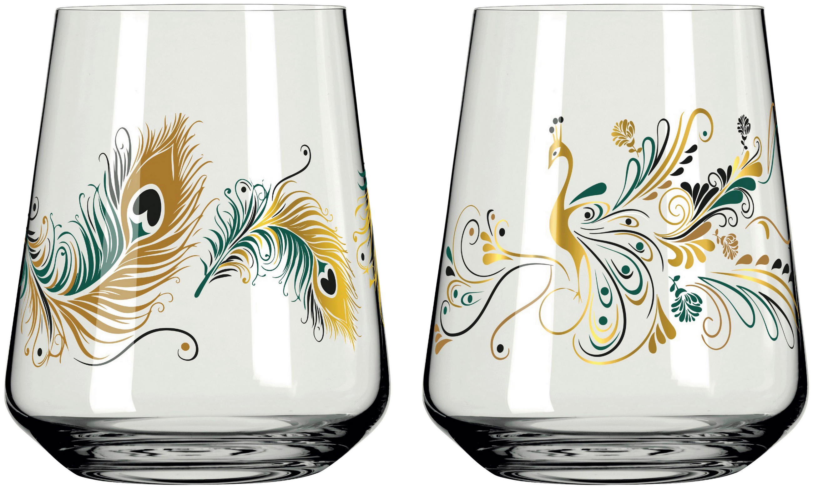 Ritzenhoff Gläserset Cocktail Grün, Gold, Transparent 11.0 cm