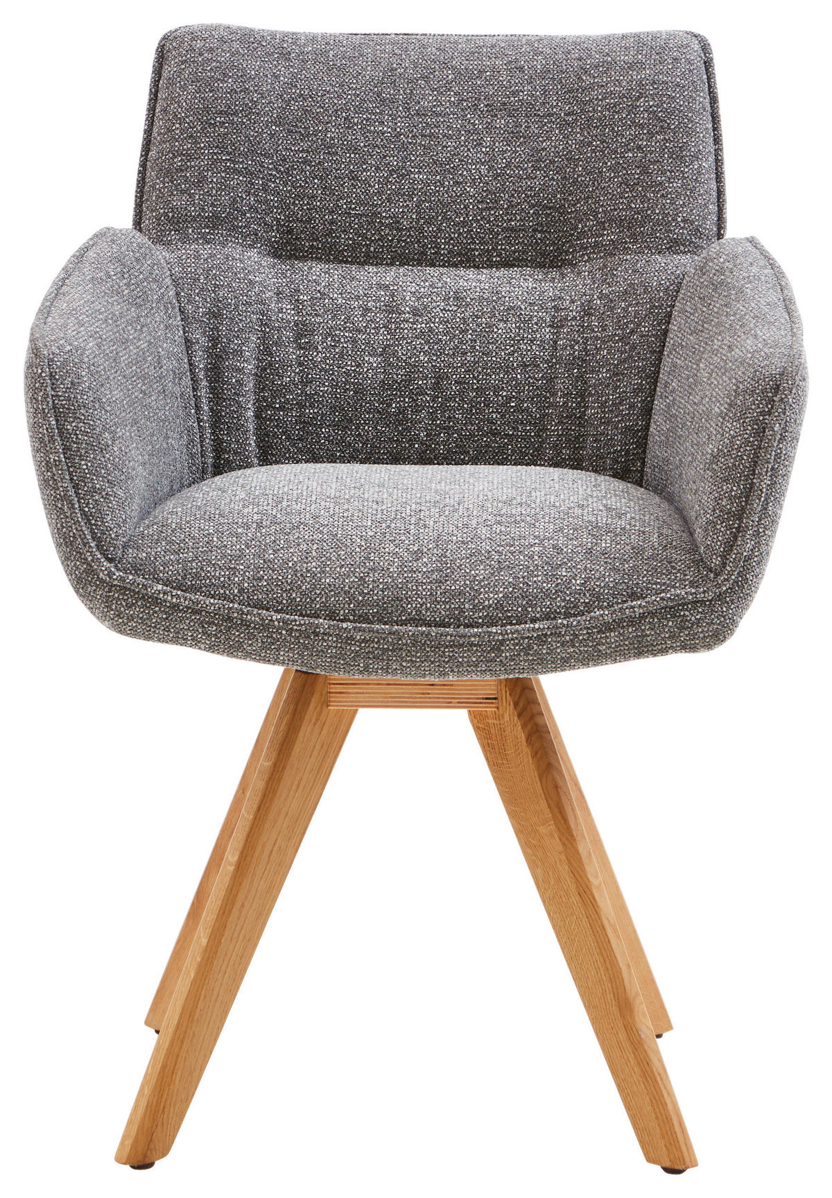 ARMLEHNSTUHL  in Webstoff  - Eichefarben/Grau, Design, Holz/Textil (60/83,5/65cm) - Valdera