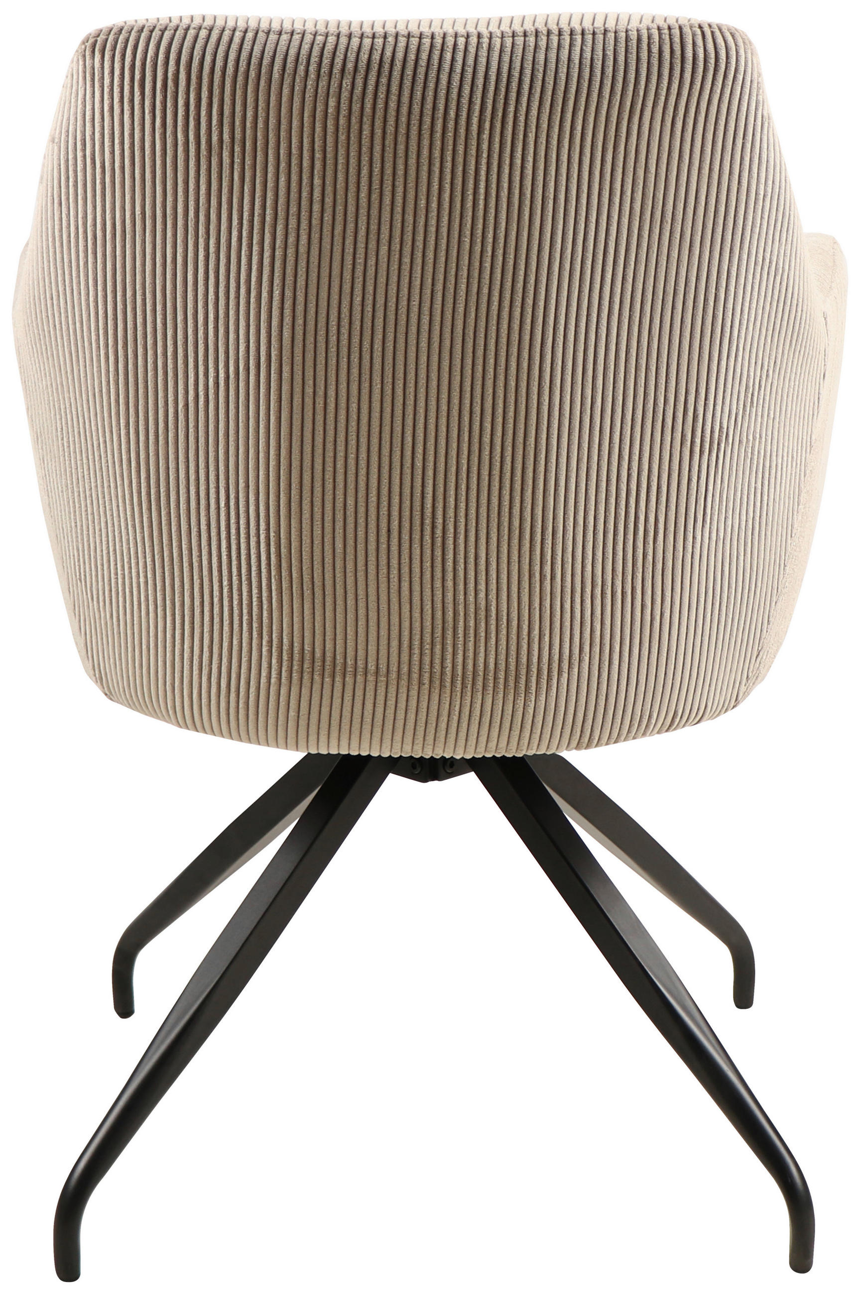 ARMLEHNSTUHL  in Eisen Cord  - Beige/Schwarz, MODERN, Holz/Textil (57/86/65cm) - MID.YOU